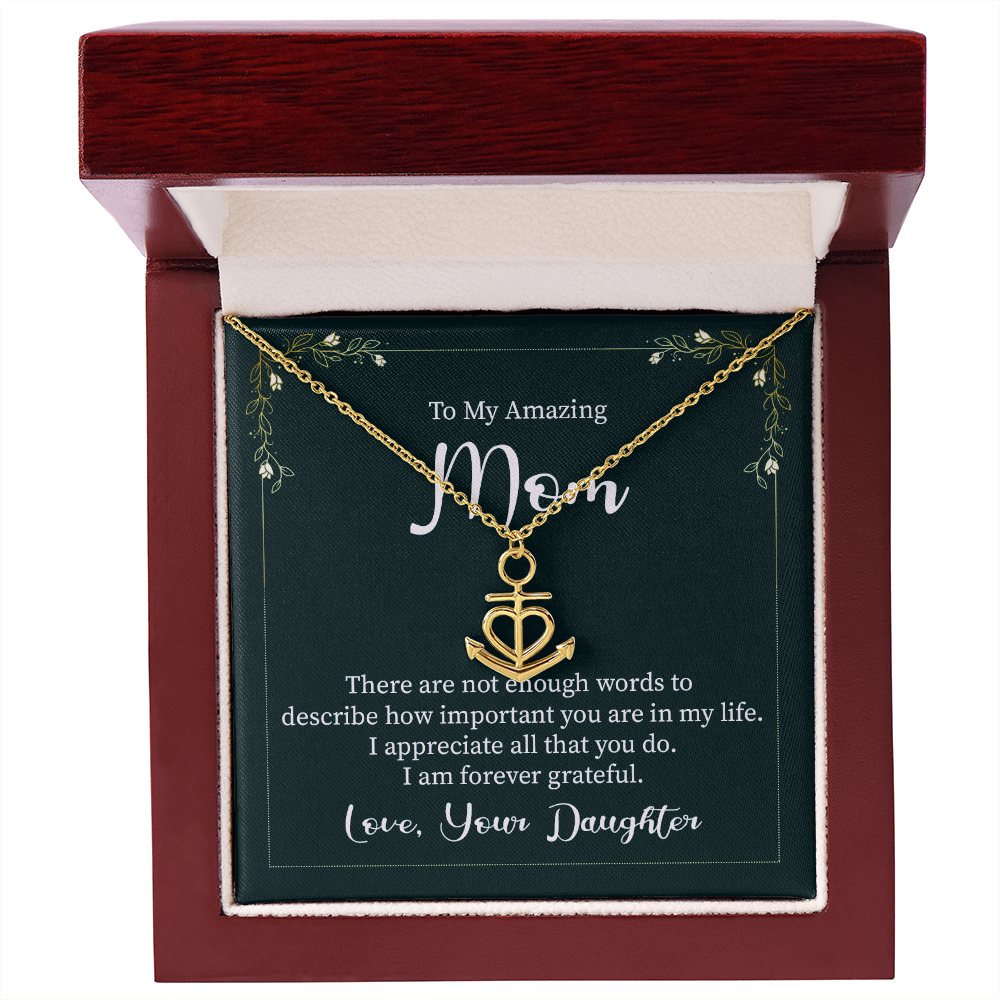 Anchor Pendant Necklace, a Perfect Gift for Mother's Day/Birthdays.