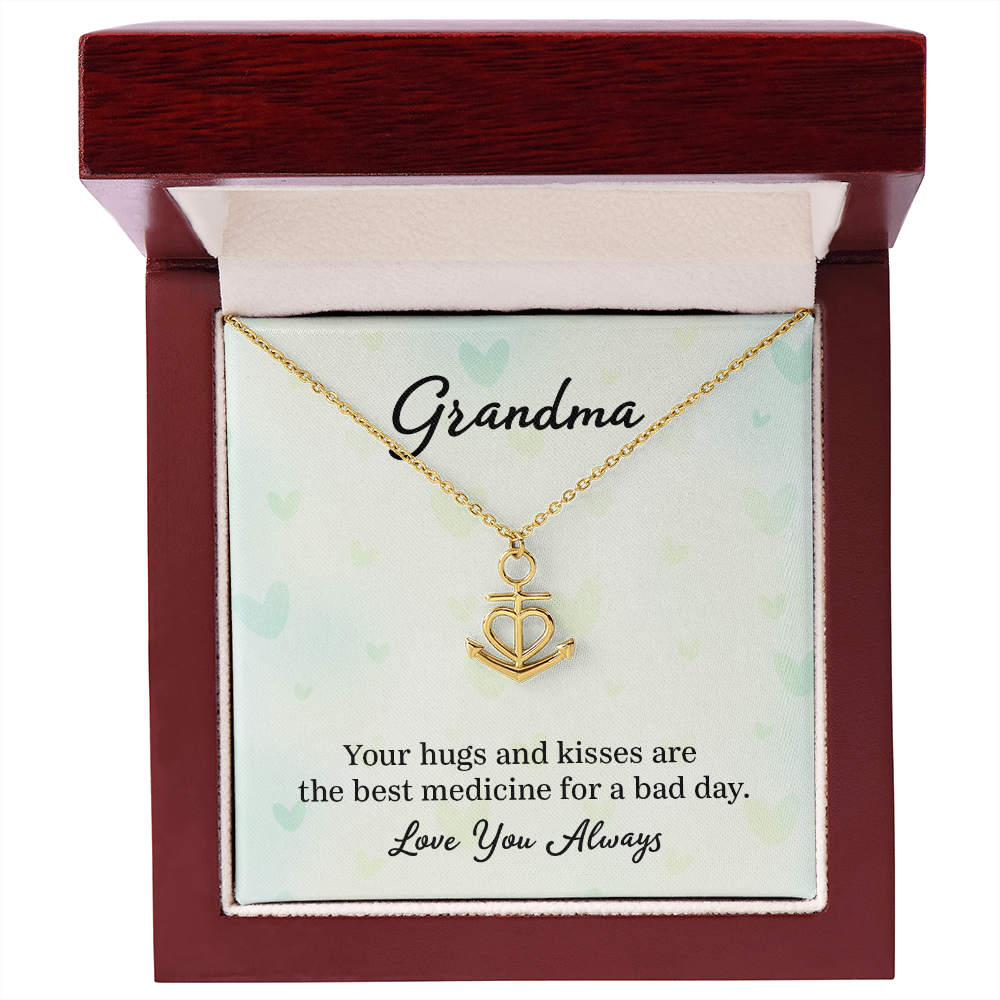 Anchor Pendant Necklace - a Gift for Grandmother, Moms, Daughters.