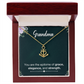 Anchor Pendant Necklace - a Gift for Grandmother, Moms, Daughters.