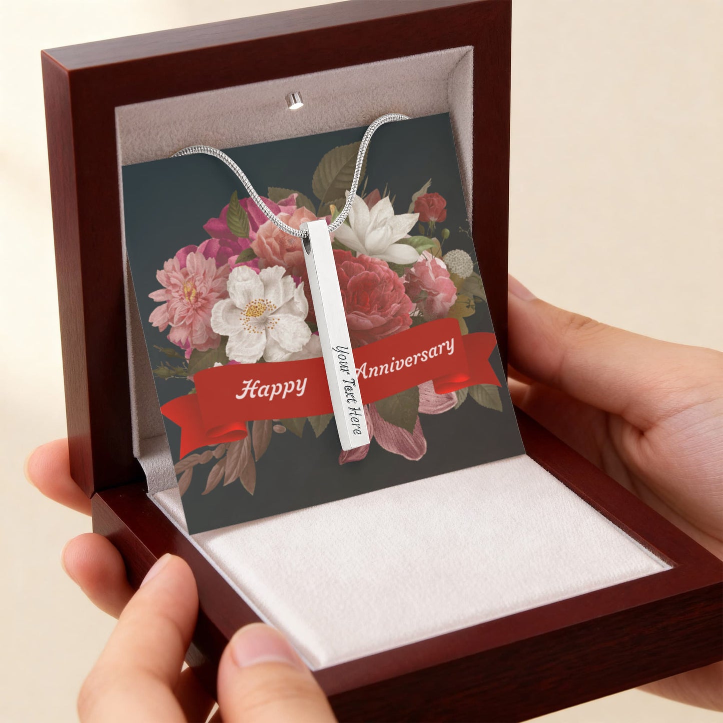 Personalized Engraved Happy Anniversary Gift for Wives.