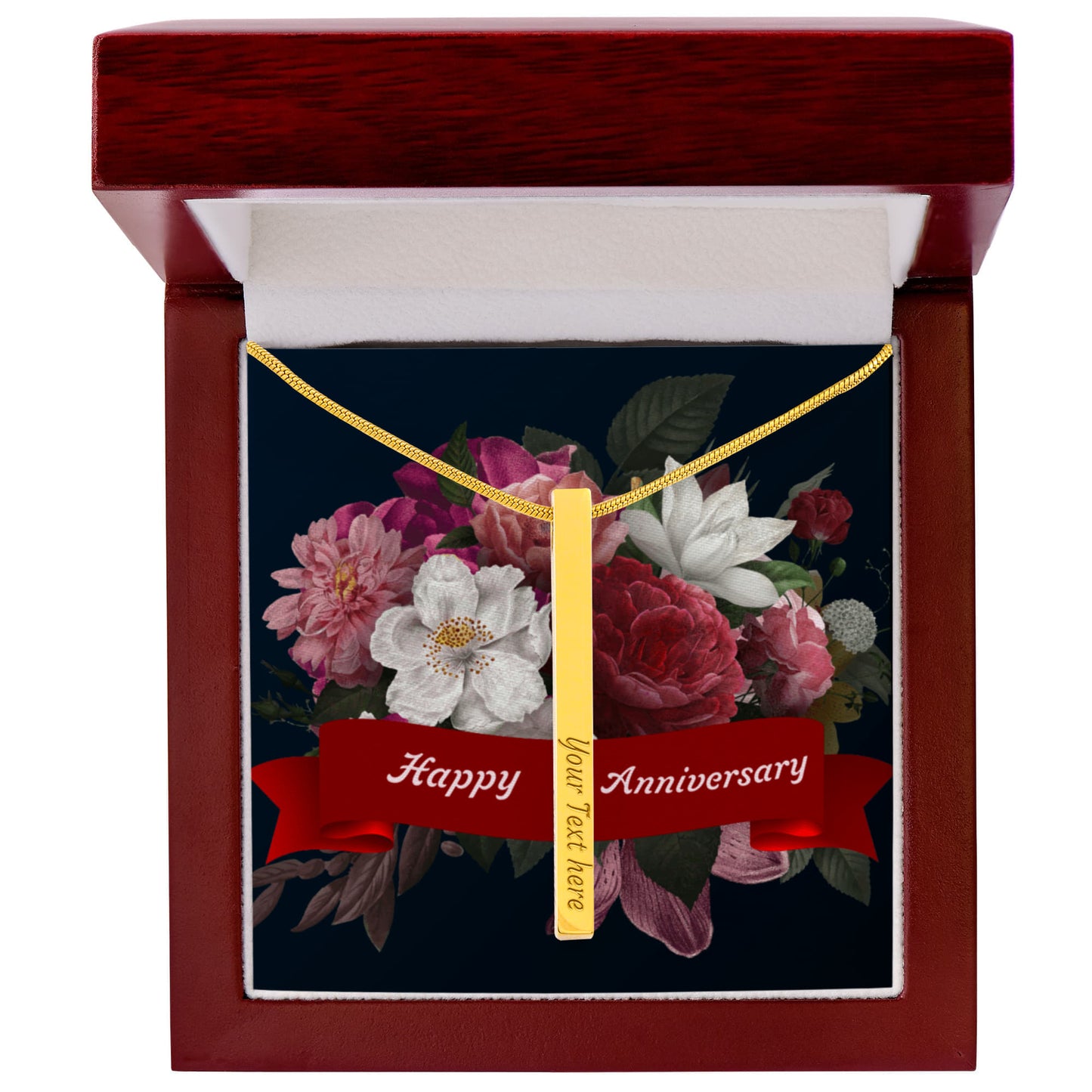 Personalized Engraved Happy Anniversary Gift for Wives.