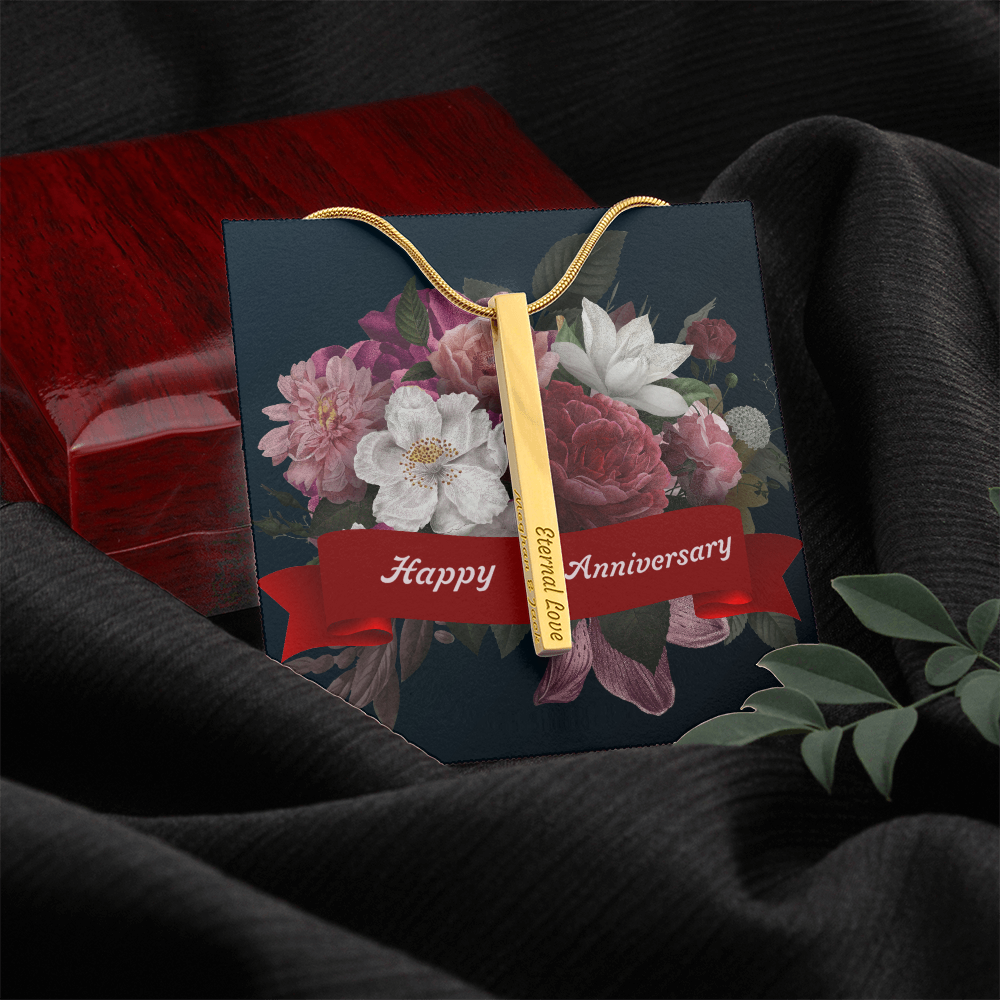 Personalized Engraved Happy Anniversary Gift for Wives.