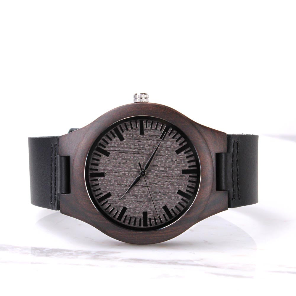 Engraved Message Wooden Watch- A Gift for a Father/Son.