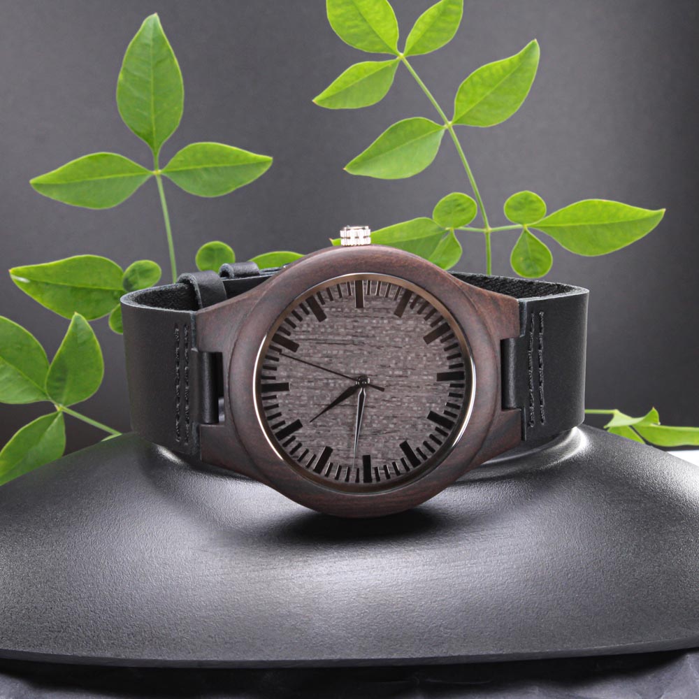 Engraved Message Wooden Watch- A Gift for a Father/Son.