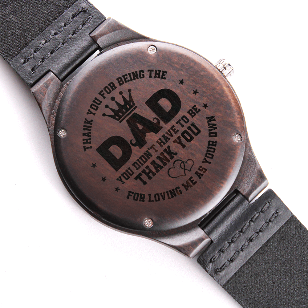 DAD Engraved Message Wooden Watch- a Gift for Dad/Fathers.
