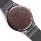 DAD MY HERO Engraved Message Wooden Watch a Gift for Dad/Father.