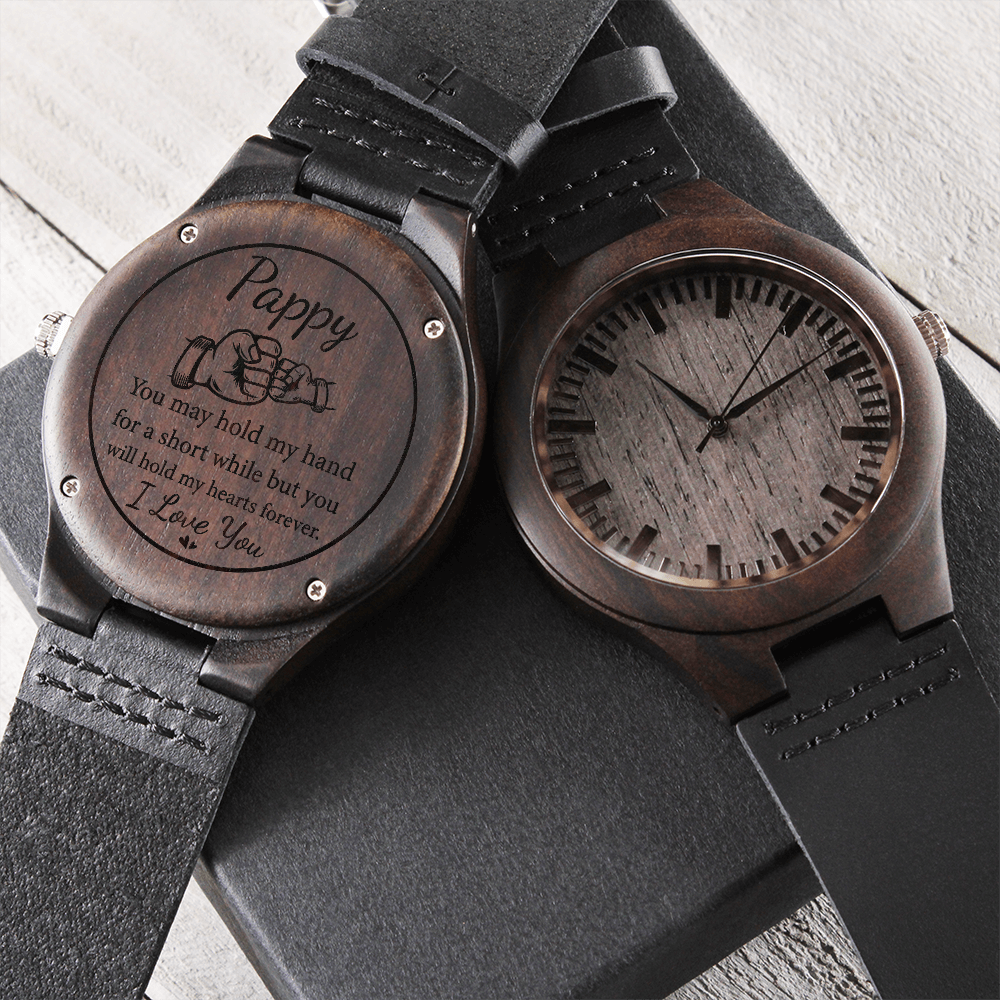 Engraved Message Wooden Watch- A Gift for a Father/Son.