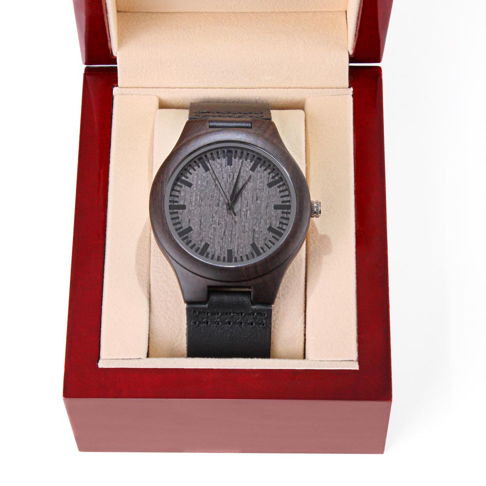 Engraved Message Wooden Watch- A Gift for a Father/Son.