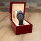 DAD MY HERO Engraved Message Wooden Watch a Gift for Dad/Father.