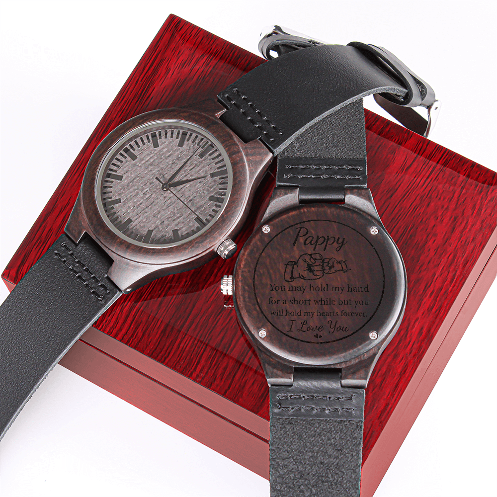 Engraved Message Wooden Watch- A Gift for a Father/Son.