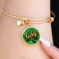 Personalized ''Lucky'' Circle Engraving Bangle- a Gift for Daughter/Wife/Mothers.