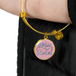 Personalized ''Maid of Honor'' Circle Engraving Bangle- a Gift for Bridal Party Members.