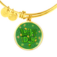 Personalized ''Lucky Day'' Circle Engraving Bangle- a Gift for Daughter/Wife/Mothers.