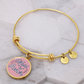 Personalized ''Maid of Honor'' Circle Engraving Bangle- a Gift for Bridal Party Members.