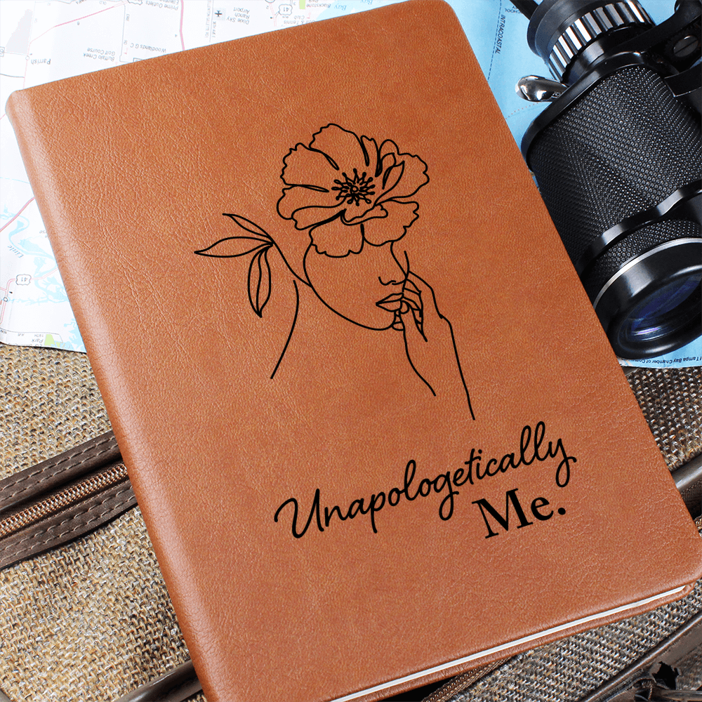 Apologetically ME Graphic Leather Journal- a Gift for Mother/Girlfriend.