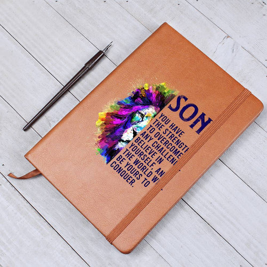 Son, You have the Strength Graphic Leather Journal- Gift for Sons/Fathers.