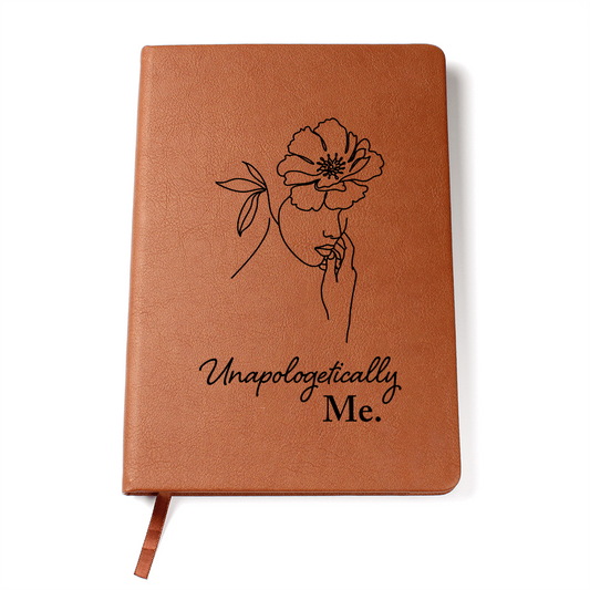 Apologetically ME Graphic Leather Journal- a Gift for Mother/Girlfriend.