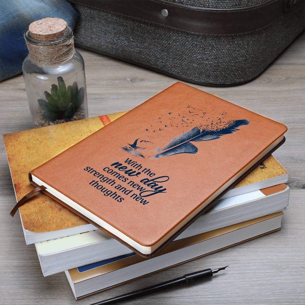 New Day Graphic Leather Journal- A Gift for Sons/Fathers/Mothers/Daughters.