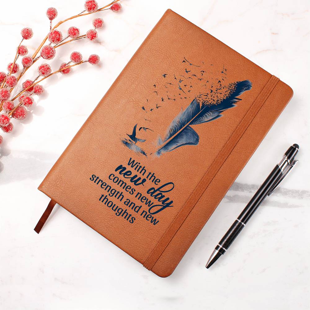 New Day Graphic Leather Journal- A Gift for Sons/Fathers/Mothers/Daughters.