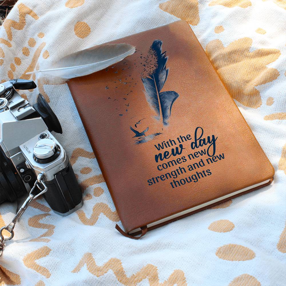 New Day Graphic Leather Journal- A Gift for Sons/Fathers/Mothers/Daughters.