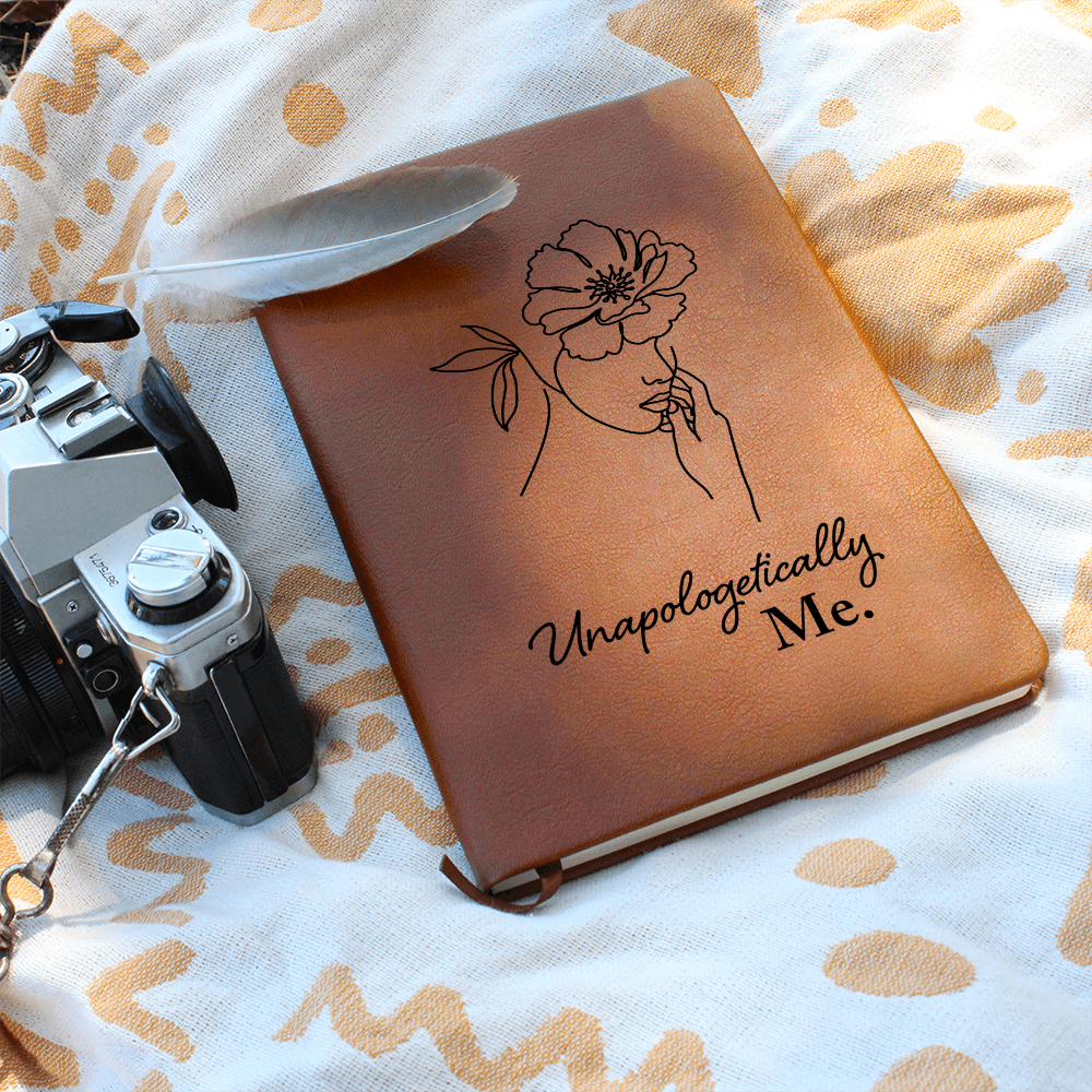 Apologetically ME Graphic Leather Journal- a Gift for Mother/Girlfriend.