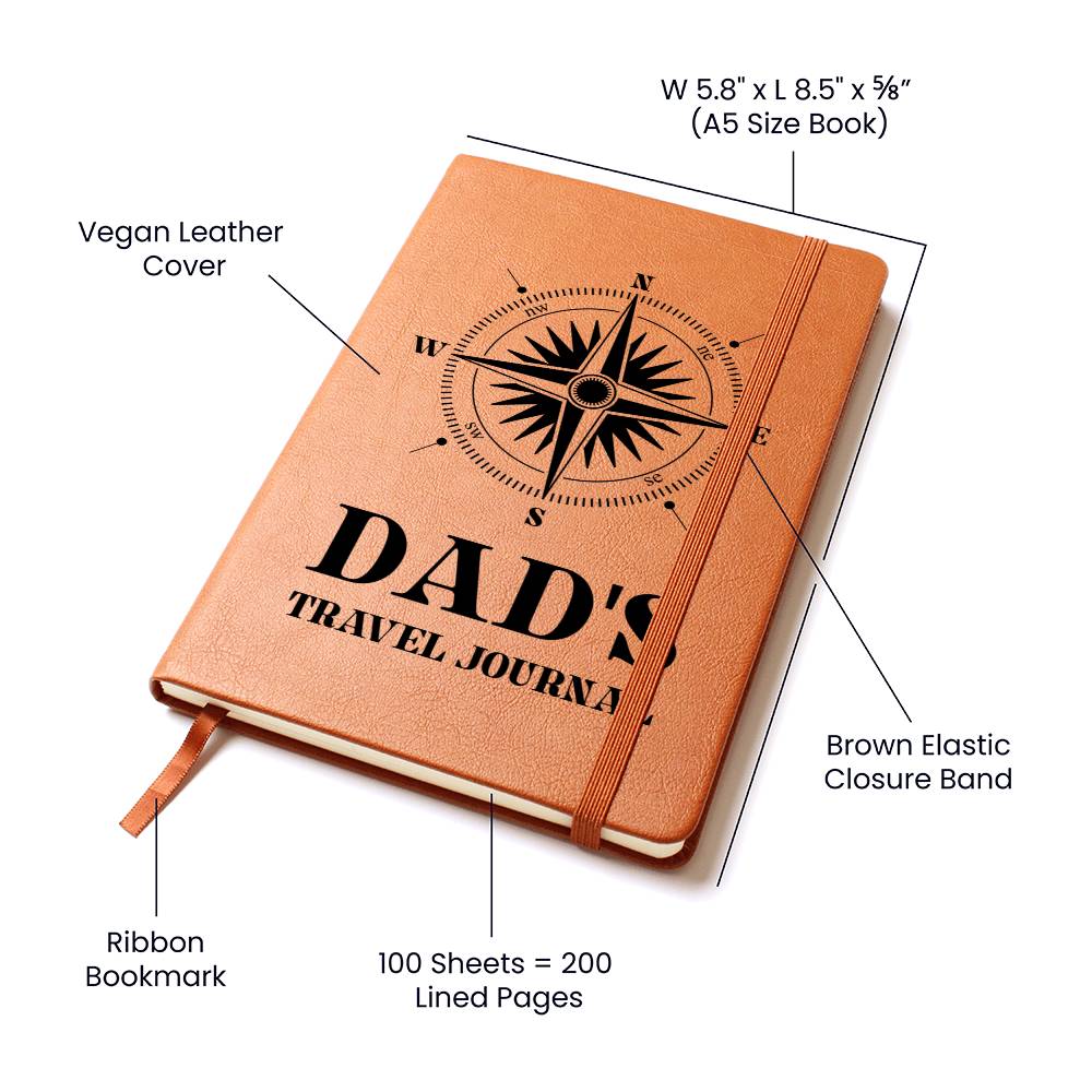Travel Leather Journal for Dads/Fathers/Sons