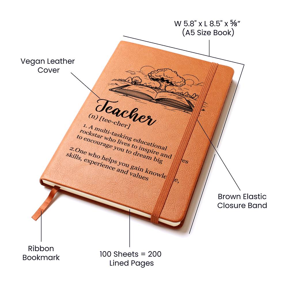 Teacher Leather Journal- A Gift for Teachers/Fathers/Mothers.