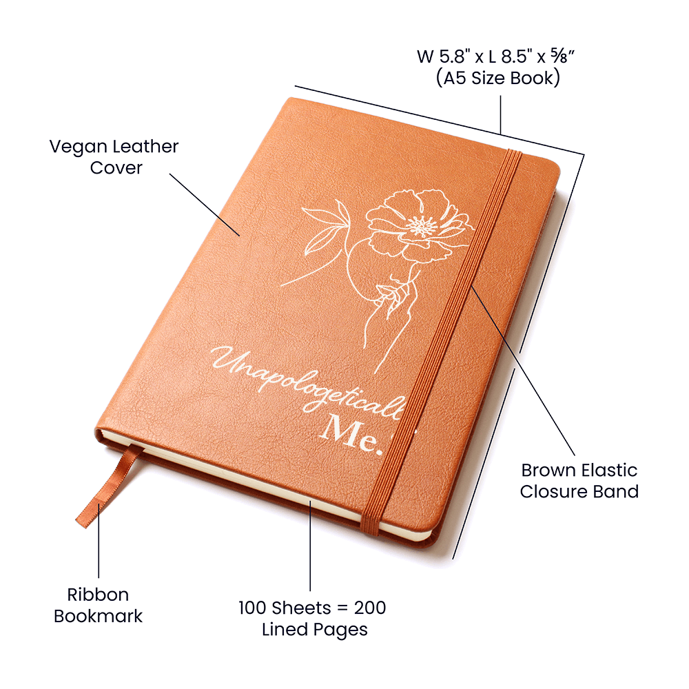 Apologetically ME Graphic Leather Journal- A Gift for Mother/Wife/Giftfriend