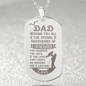 Personalized DAD Engraved Dog Tag Necklace- A Gift for Fathers/Sons.