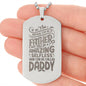 Personalized Dad Engraved Dog Tag Necklace- A Gift for Fathers/Sons.
