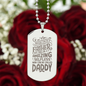 Personalized Dad Engraved Dog Tag Necklace- A Gift for Fathers/Sons.