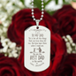 Personalized To My Dad Engraved Dog Tag Necklace- A Gift for Fathers/Sons.