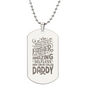 Personalized Dad Engraved Dog Tag Necklace- A Gift for Fathers/Sons.