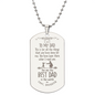 Personalized To My Dad Engraved Dog Tag Necklace- A Gift for Fathers/Sons.