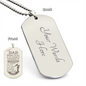 Personalized DAD Engraved Dog Tag Necklace- A Gift for Fathers/Sons.