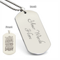 Personalized Dad Engraved Dog Tag Necklace- A Gift for Fathers/Sons.