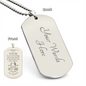 Personalized To My Dad Engraved Dog Tag Necklace- A Gift for Fathers/Sons.