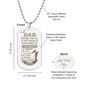 Personalized DAD Engraved Dog Tag Necklace- A Gift for Fathers/Sons.