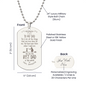 Personalized To My Dad Engraved Dog Tag Necklace- A Gift for Fathers/Sons.