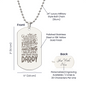Personalized Dad Engraved Dog Tag Necklace- A Gift for Fathers/Sons.