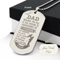 Personalized DAD Engraved Dog Tag Necklace- A Gift for Fathers/Sons.
