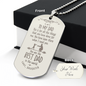 Personalized To My Dad Engraved Dog Tag Necklace- A Gift for Fathers/Sons.