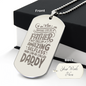 Personalized Dad Engraved Dog Tag Necklace- A Gift for Fathers/Sons.