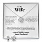 To My Wife -Love Knot Earring and Necklace Set! - a Gift for Wife/Soulmate