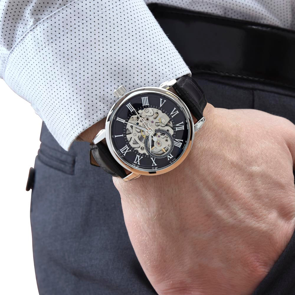 To My Dad Men's Openwork Watch a Gift for Father/Son.