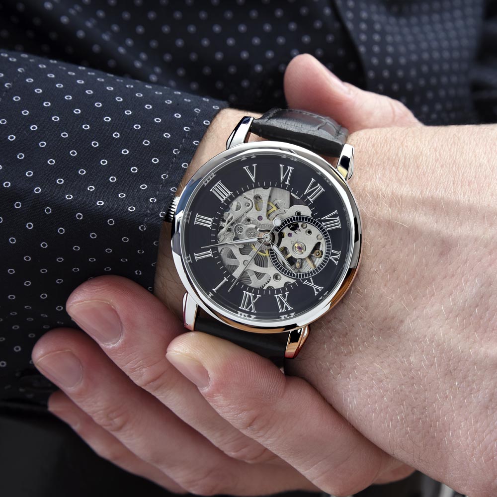 To My Dad Men's Openwork Watch a Gift for Father/Son.