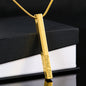 Mementos Engraved 4-Sided Stick Necklace a Gift for Daughters/Wives/Sisters.