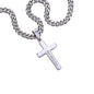 Personalized DAD Cuban Link Chain with Engraved Artisan Cross- A Gift for Father/Son