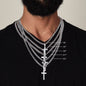 Personalized To My Son Cuban Link Chain with Engraved Artisan Cross- A Gift for Father/Son