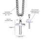 Personalized DAD Cuban Link Chain with Engraved Artisan Cross- A Gift for Father/Son